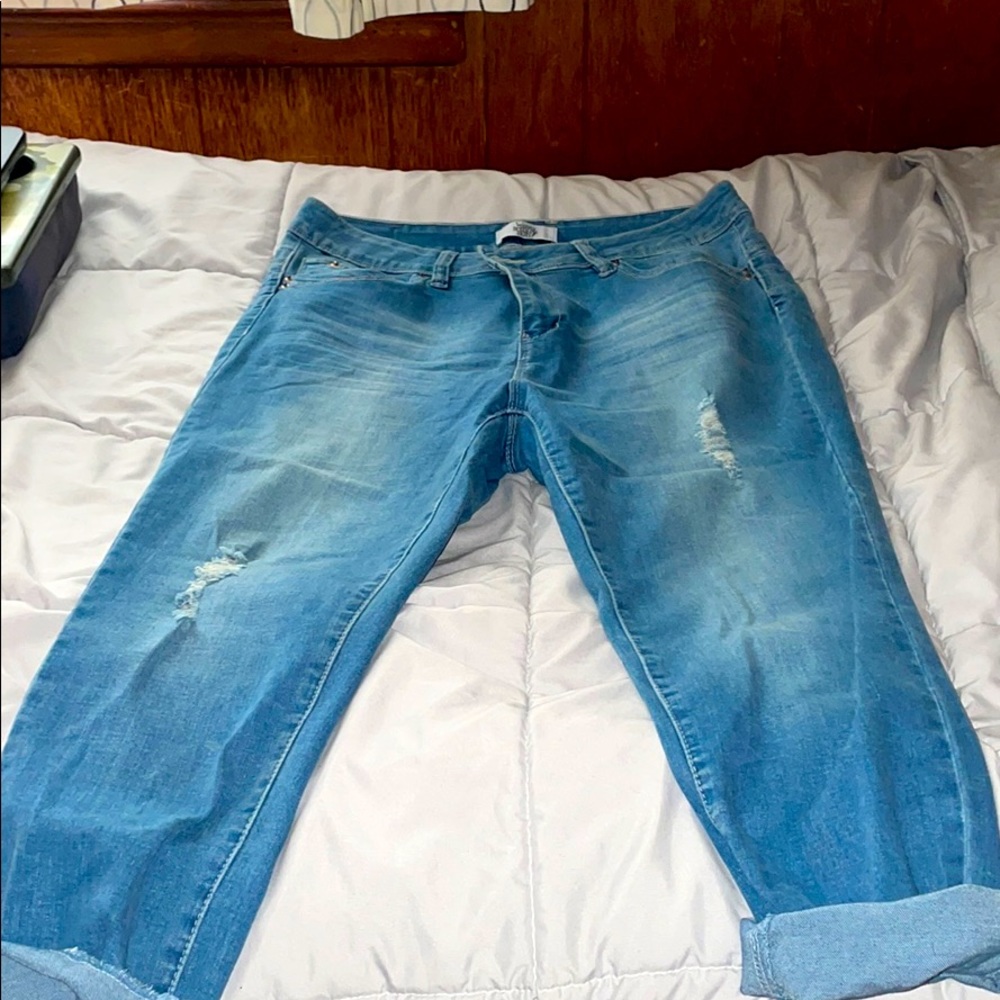 Plus size jeans light blue